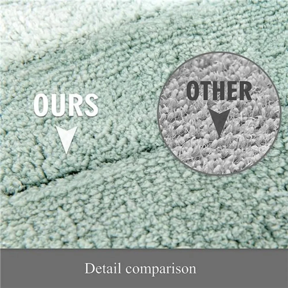 3Pcs Ombre Bathroom Rugs Set with U-Shaped Mat, Non Slip,Quick Drying,Ultra Soft